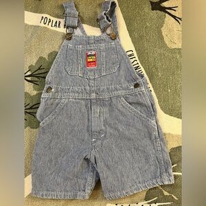 Vintage OshKosh B'gosh Classic Blue Pinstripe short Overalls